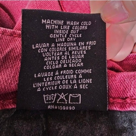 Seven7 Red Skinny Denim Leggings Pants, Women's Size 10 - Picture 6 of 8